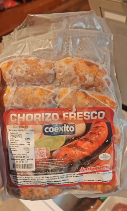 Chorizo antioqueño congelado PEQUEÑO 500g